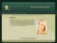 Tablet Screenshot of karlmforsterdds.com